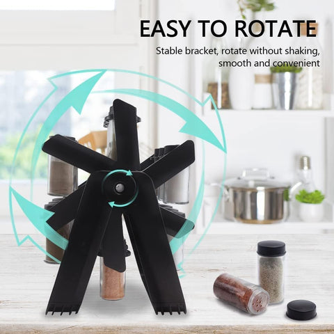 18 Pcs Rotating Spice Jar Set